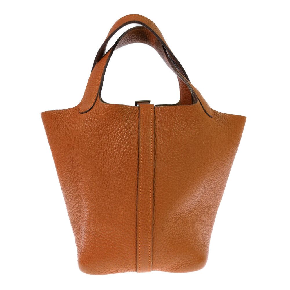 Hermes Picotin Silver Handbag Orange — view 3