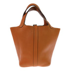 Hermes Picotin Silver Handbag Orange — view 3