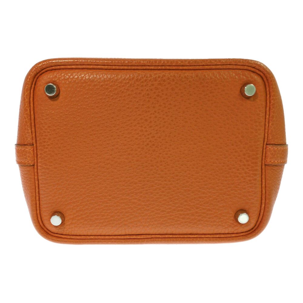 Hermes Picotin Silver Handbag Orange — view 4