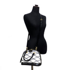 Louis Vuitton Alma BB Bubble Glam Leather White Black Quilted Gold 2-Way Bag — view 7