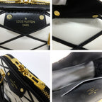 Louis Vuitton Alma BB Bubble Glam Leather White Black Quilted Gold 2-Way Bag — view 6
