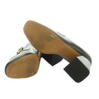 Gucci Horsebit Heel Loafers Moccasin Square Toe Block 36.5 Black — view 6