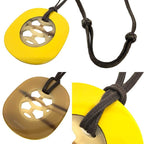 Hermes Lift Necklace Buffalo Horn Lacquer Yellow — view 3