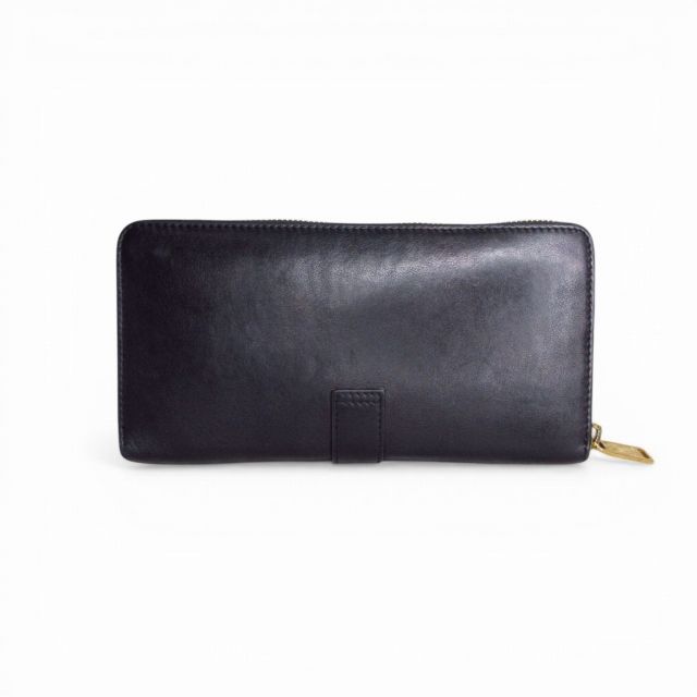 Saint Laurent Paris Cassandra Wallet Round Zip Logo Black — view 2