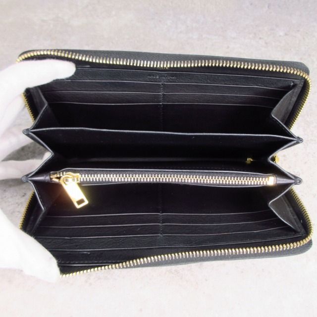 Saint Laurent Paris Cassandra Wallet Round Zip Logo Black — view 7