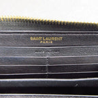Saint Laurent Paris Cassandra Wallet Round Zip Logo Black — view 8