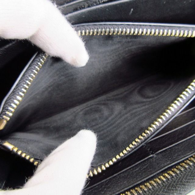 Saint Laurent Paris Cassandra Wallet Round Zip Logo Black — view 9