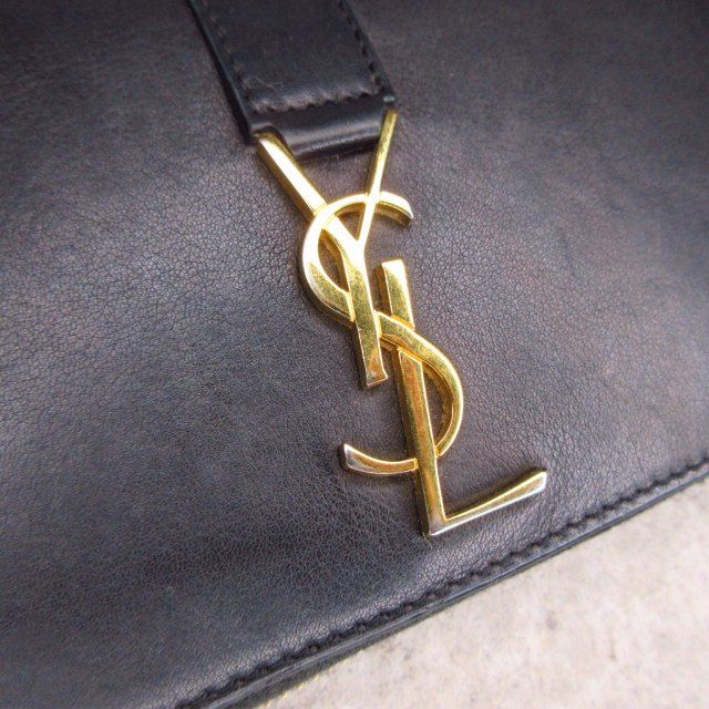 Saint Laurent Paris Cassandra Wallet Round Zip Logo Black — view 5