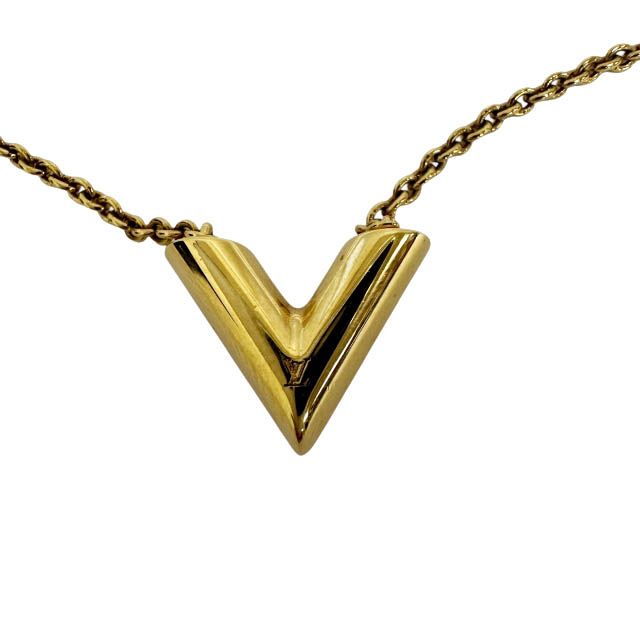Louis Vuitton Necklace Essential Logo Pendant Gold — view 2
