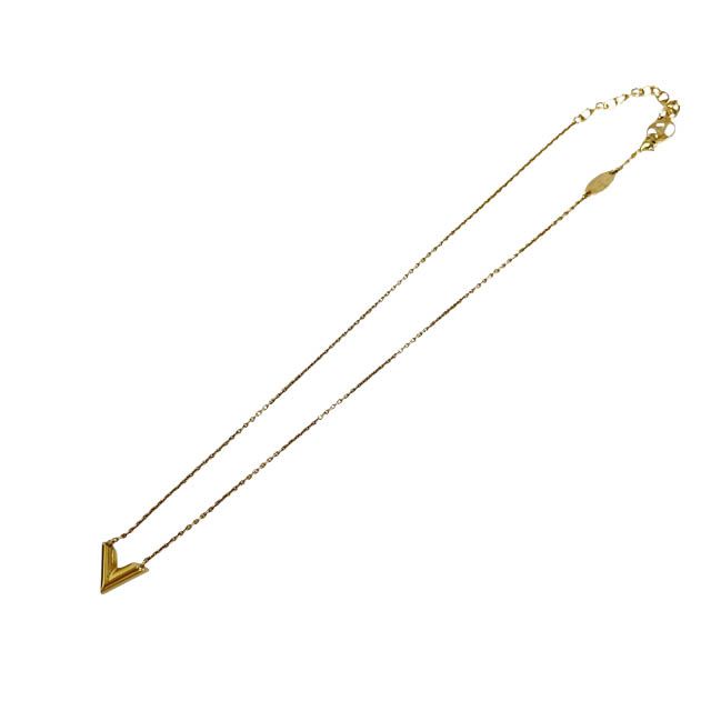 Louis Vuitton Necklace Essential Logo Pendant Gold — view 3