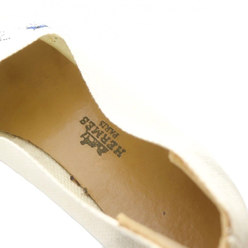 Hermes Flat Shoes Espadrilles White 35 — view 7
