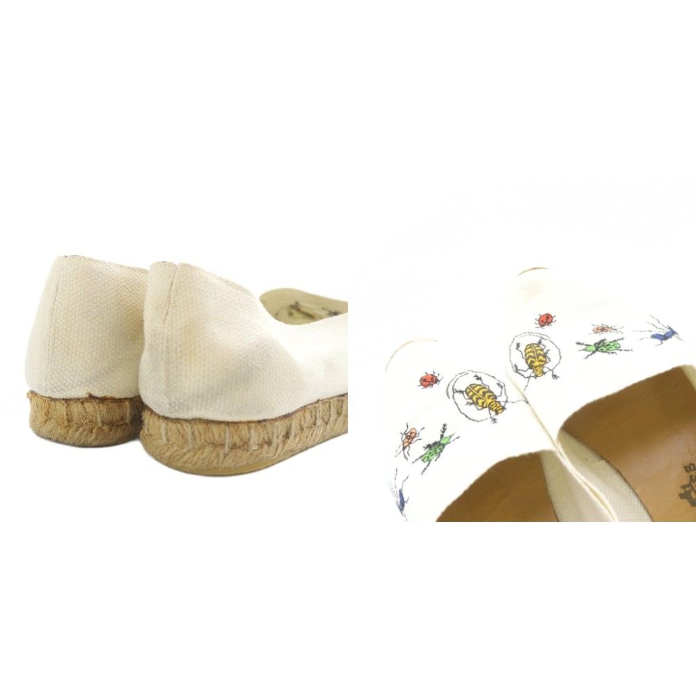 Hermes Flat Shoes Espadrilles White 35 — view 9