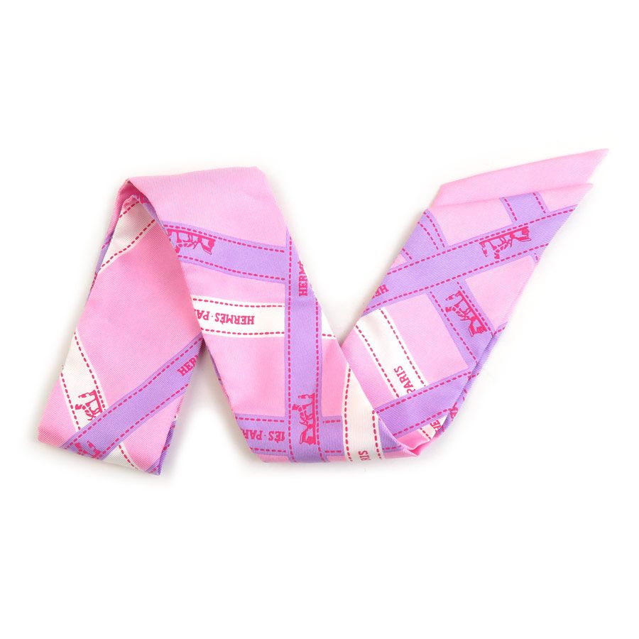 Hermes Scarf Twirly Scarves Pink — view 3