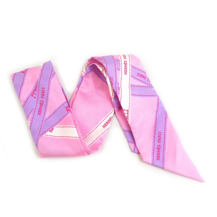 Hermes Scarf Twirly Scarves Pink — view 2
