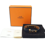 Hermes Asdoucle Bracelet Leather Black Gold T2 — view 9