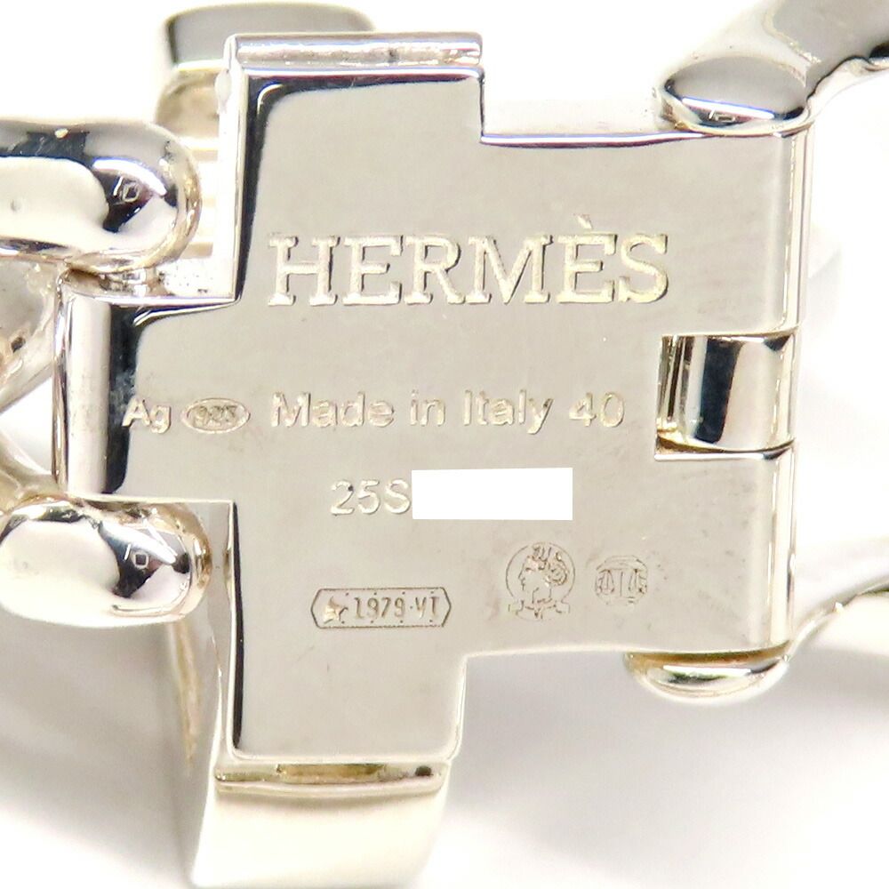 Hermes Necklace Boucle Series Inflexible PM 40 Silver — view 8
