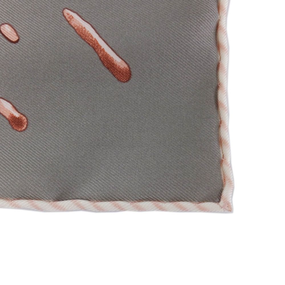Hermes Carre 45 Gavroche Gray Pink Peinture Fraiche Freshly Painted Scarf — view 4