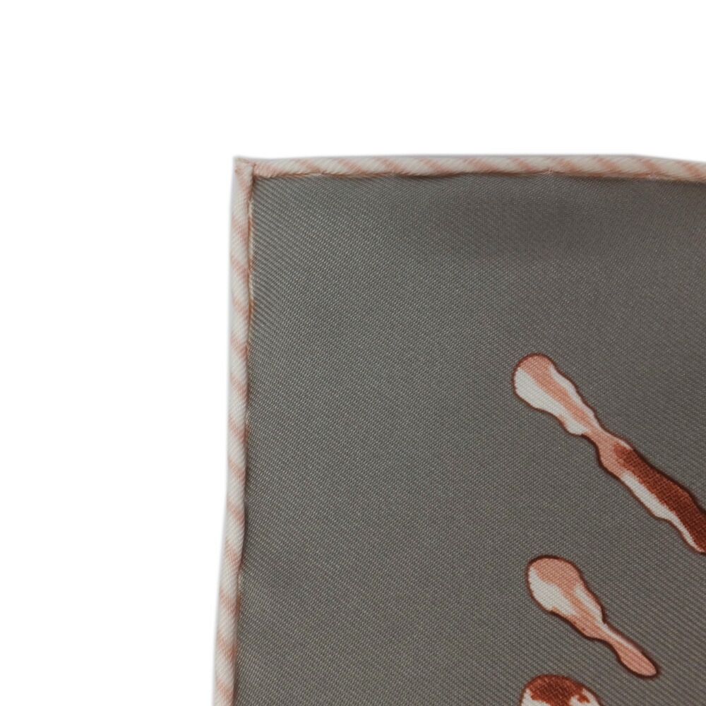 Hermes Carre 45 Gavroche Gray Pink Peinture Fraiche Freshly Painted Scarf — view 2