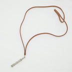 Hermes Chiffre Whistle Necklace Gold Silver — view 8