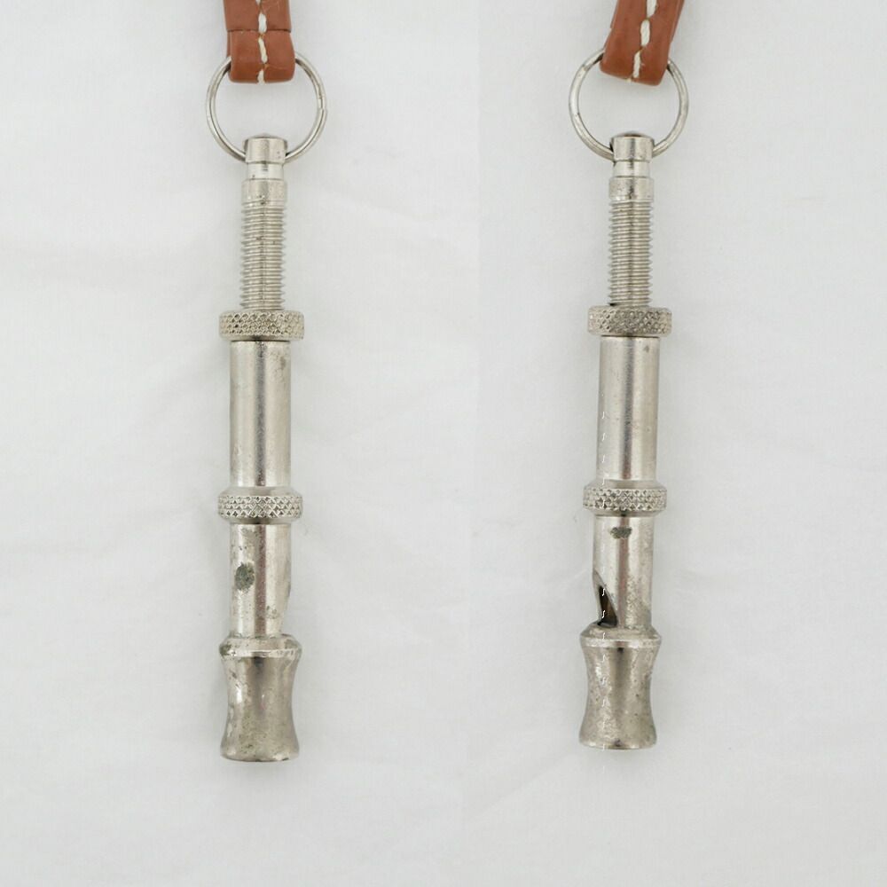 Hermes Chiffre Whistle Necklace Gold Silver — view 3