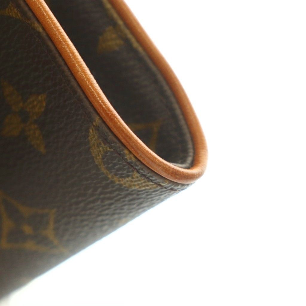 Louis Vuitton Pochette Twin GM Shoulder Bag Flap Monogram Pattern Brown — view 8