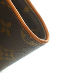 Louis Vuitton Pochette Twin GM Shoulder Bag Flap Monogram Pattern Brown — view 8