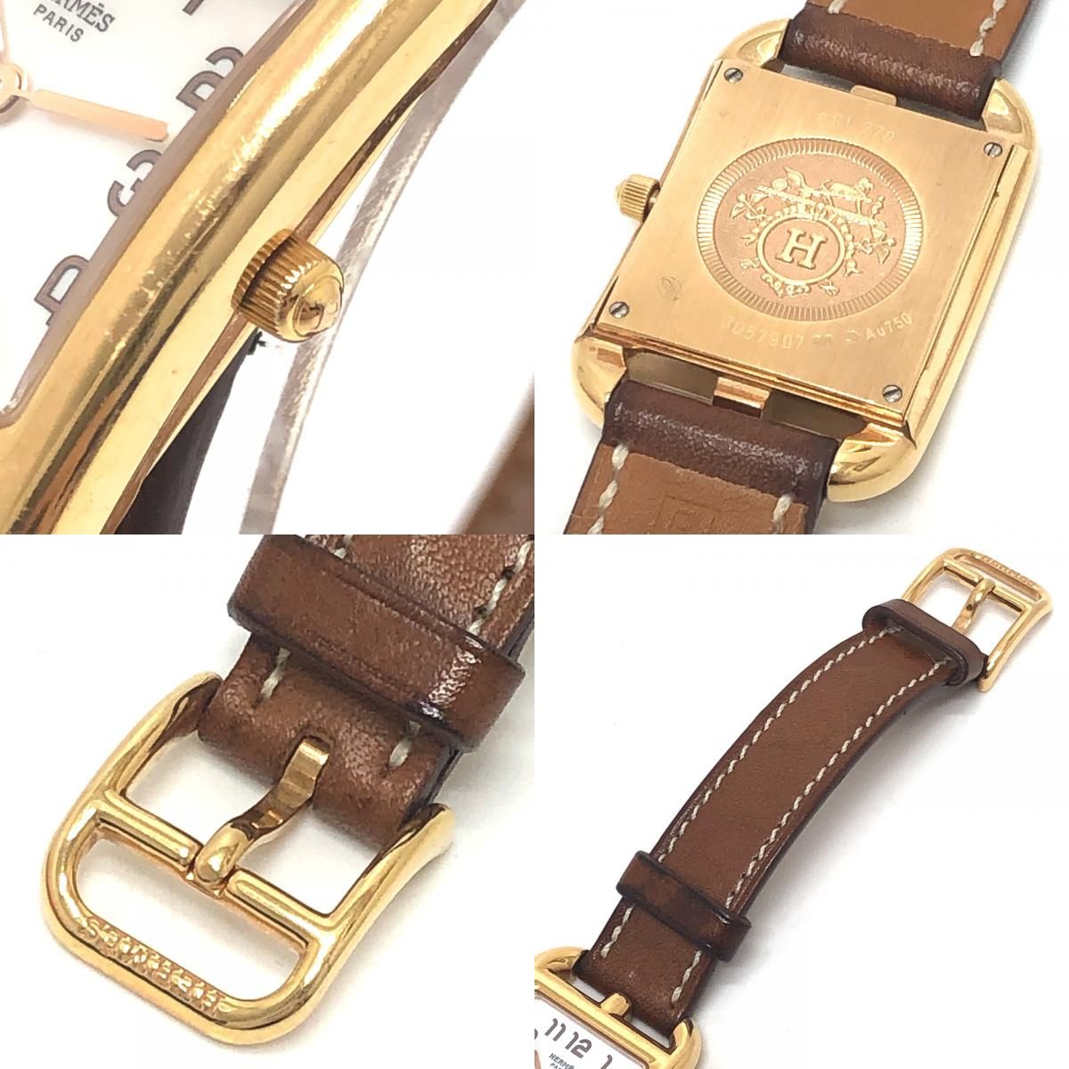 Hermes Watch 18k Pink Gold Cape Cod Double Tour — view 7