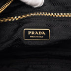Prada Venezia Handbag Black Multicolor Nylon Leather — view 5