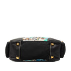 Prada Venezia Handbag Black Multicolor Nylon Leather — view 3