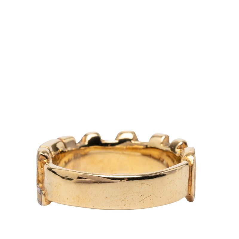 Chanel Logo Ring Gold Plated Enamel — view 4