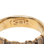 Chanel Logo Ring Gold Plated Enamel — view 5