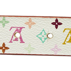 Louis Vuitton Monogram Multicolor Ceinture Carre 80 32 White Gold Leather Belt — view 5