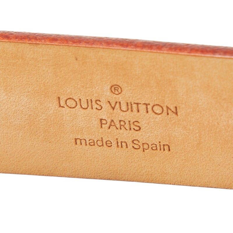 Louis Vuitton Monogram Multicolor Ceinture Carre 80 32 White Gold Leather Belt — view 6
