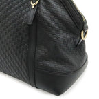 Gucci Micro Guccissima Tote 2-Way Shoulder Bag Crossbody Leather Black Gold — view 9
