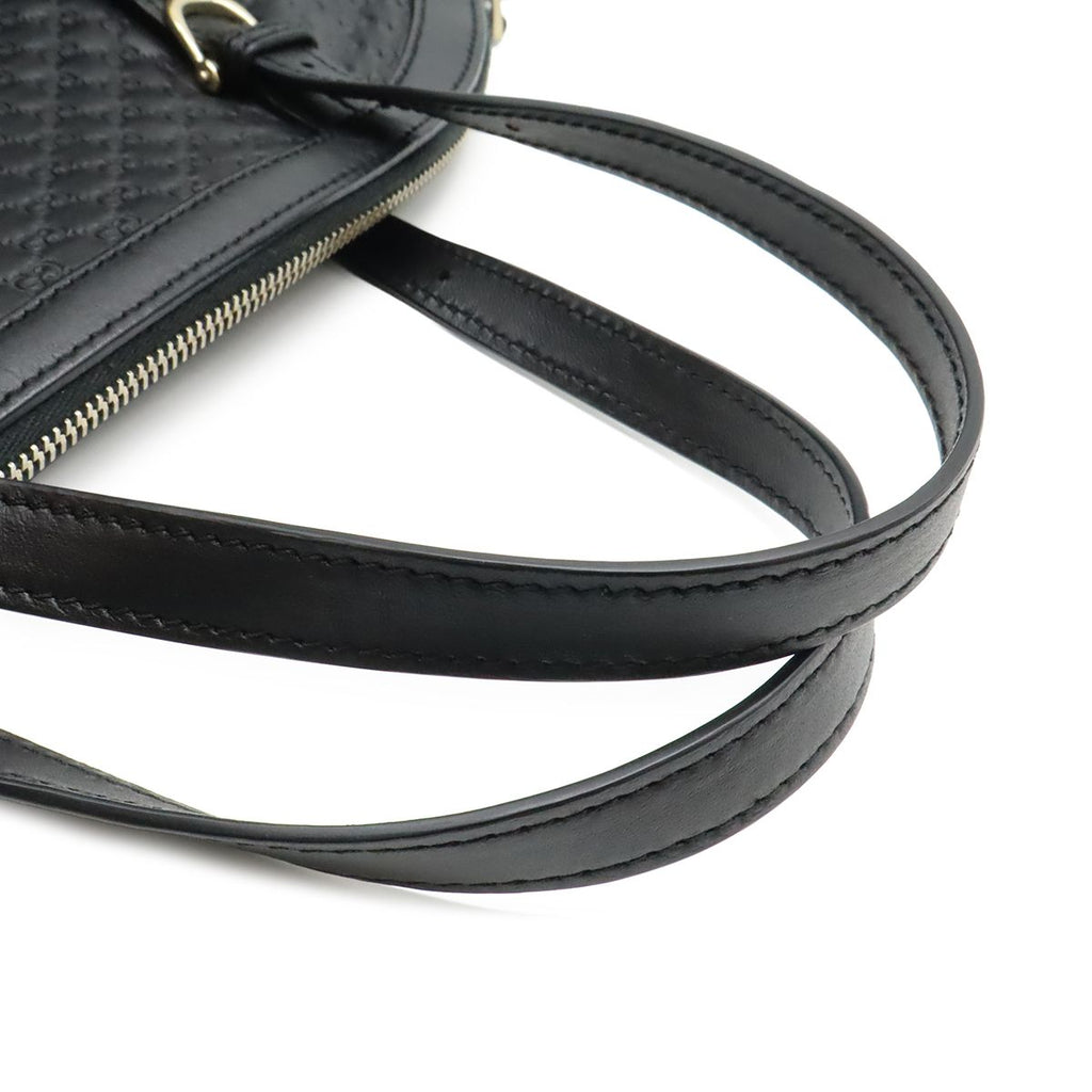 Gucci Micro Guccissima Tote 2-Way Shoulder Bag Crossbody Leather Black Gold — view 6