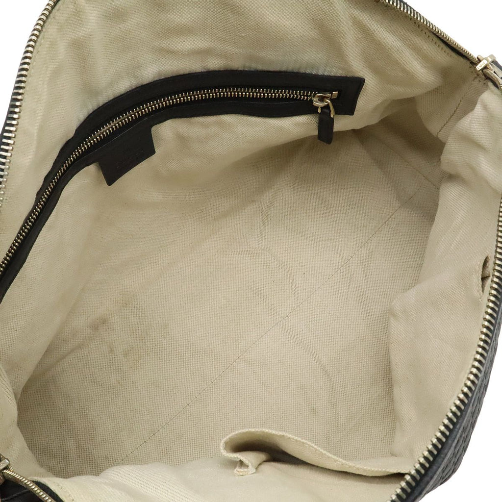 Gucci Micro Guccissima Tote 2-Way Shoulder Bag Crossbody Leather Black Gold — view 7