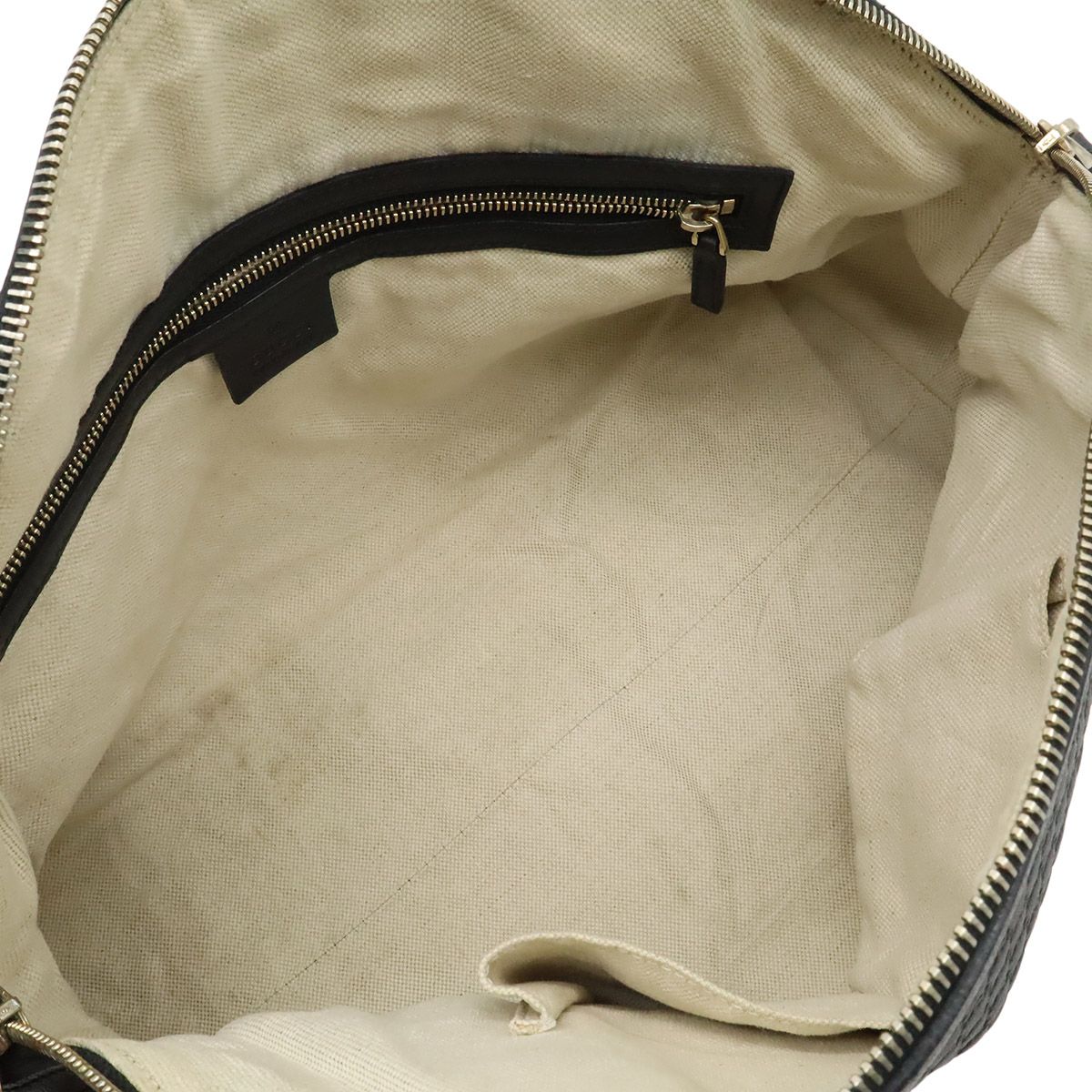 Gucci Micro Guccissima Tote 2-Way Shoulder Bag Crossbody Leather Black Gold — view 7