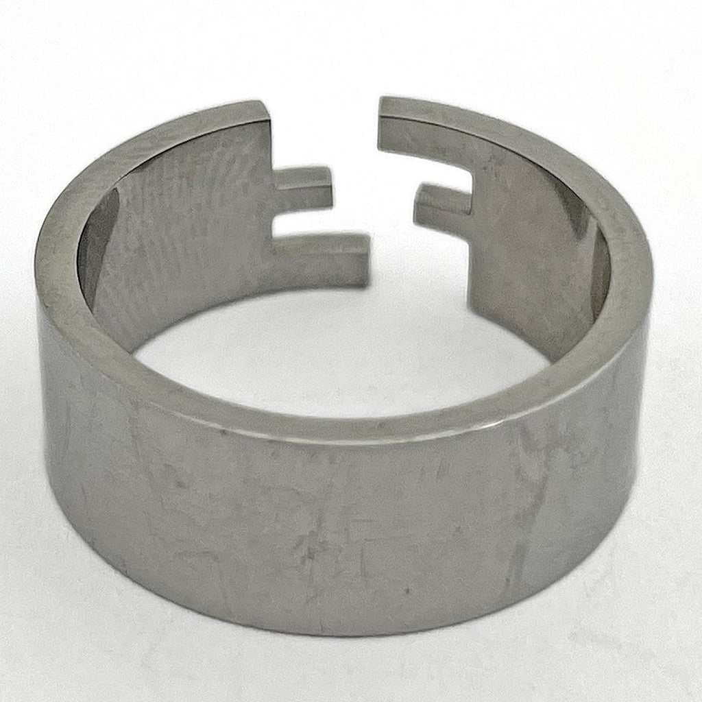 Fendi Ffring Zucca Logo Ring Metal Silver — view 4