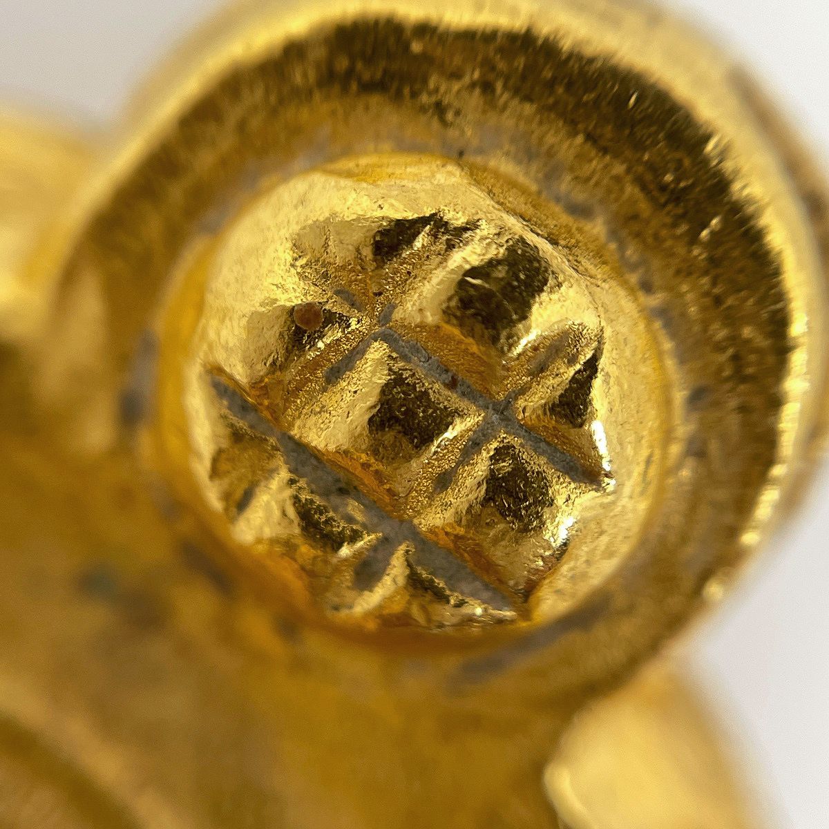 Chanel CC Logo Earrings Fringe Gold Plated — view 6