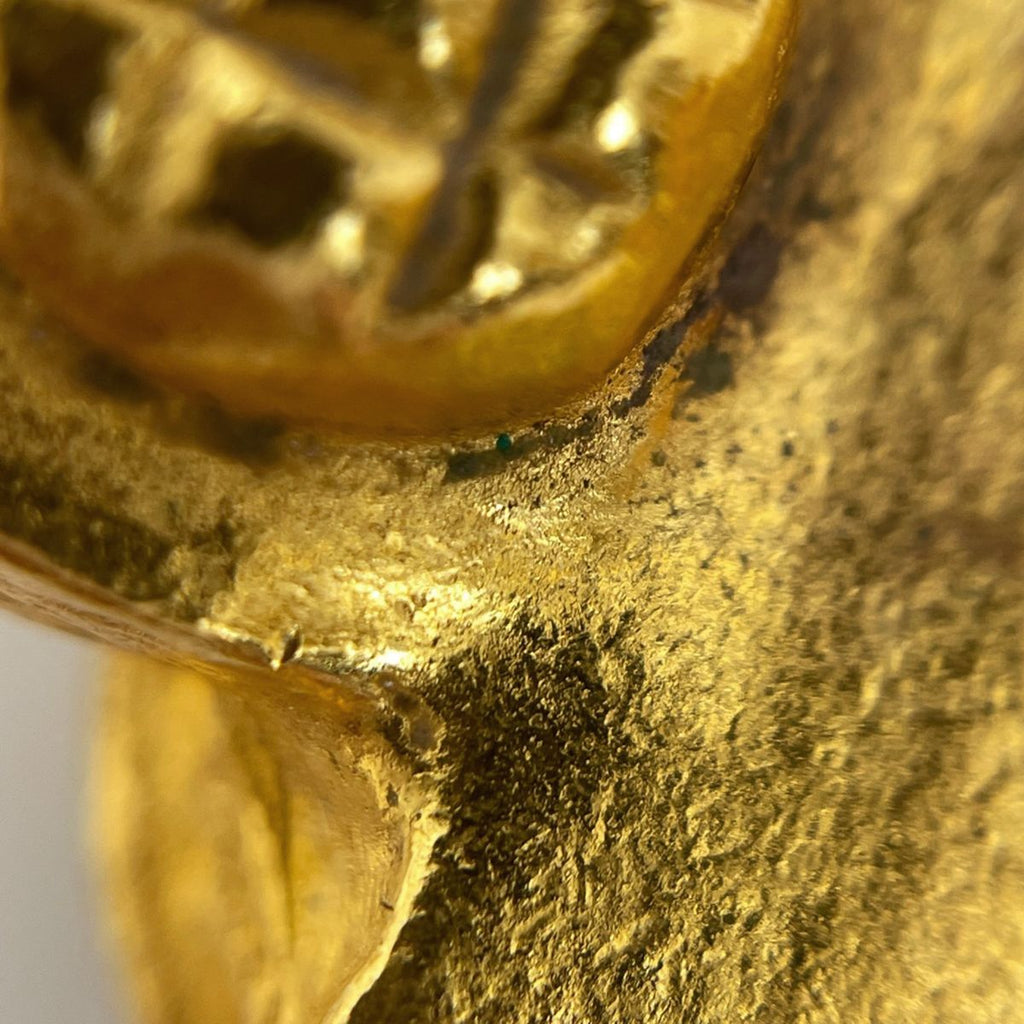Chanel CC Logo Earrings Fringe Gold Plated — view 7