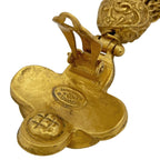 Chanel CC Logo Earrings Fringe Gold Plated — view 4