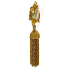 Chanel CC Logo Earrings Fringe Gold Plated — view 2