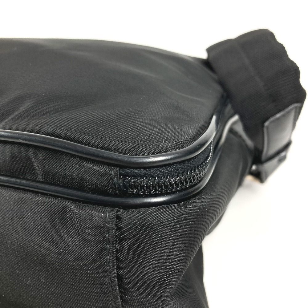 Prada Business Bag Triangle Logo Leather Nylon Black — view 6