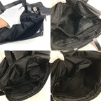 Prada Business Bag Triangle Logo Leather Nylon Black — view 8