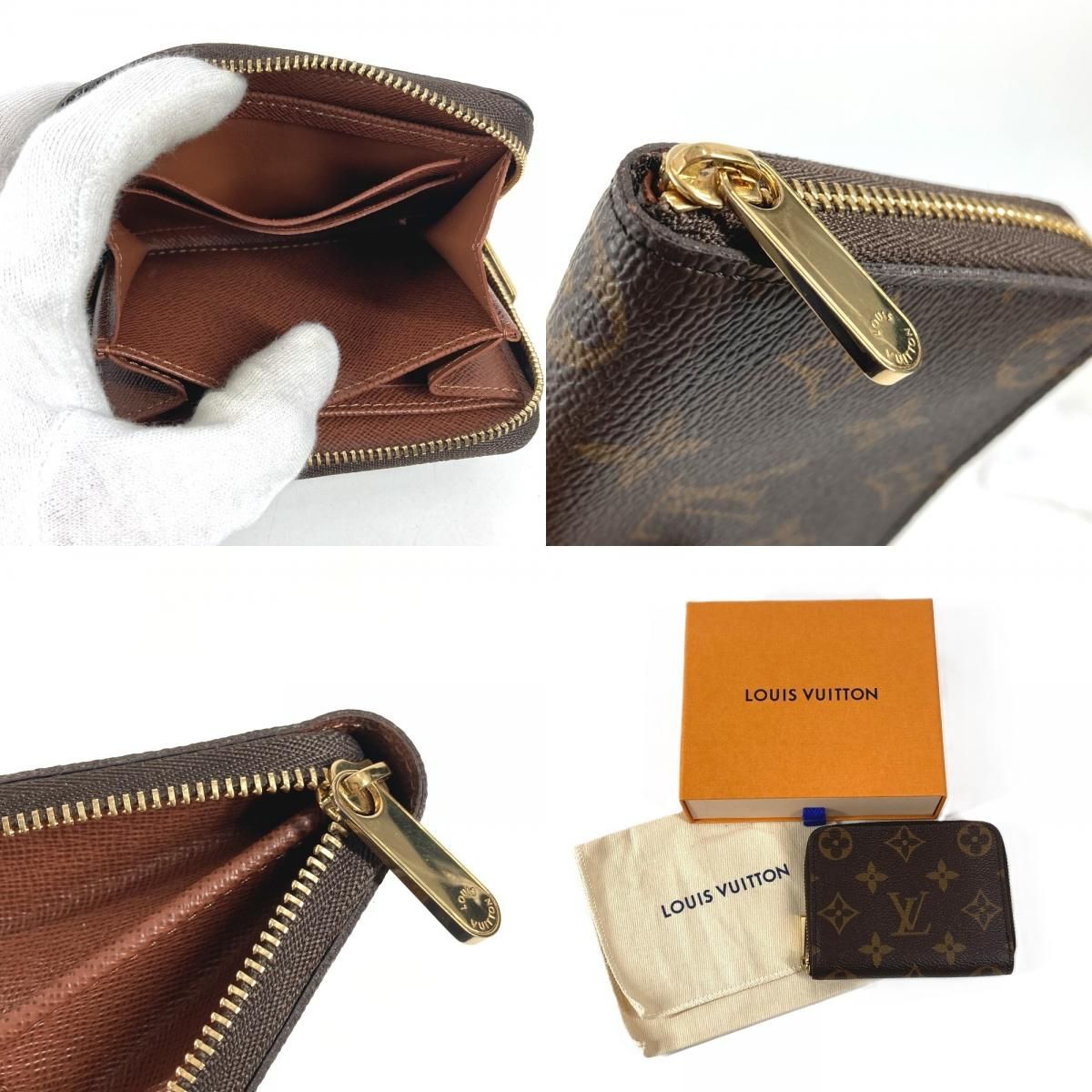 Louis Vuitton Coin Case Zippy Purse Wallet Monogram Canvas Brown — view 9