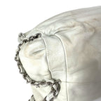 Chanel Shoulder Bag CC Logo Charm Leather White — view 7