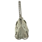 Chanel Shoulder Bag CC Logo Charm Leather White — view 4