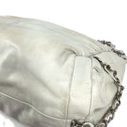 Chanel Shoulder Bag CC Logo Charm Leather White — view 6