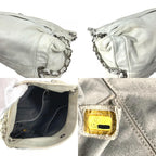 Chanel Shoulder Bag CC Logo Charm Leather White — view 8