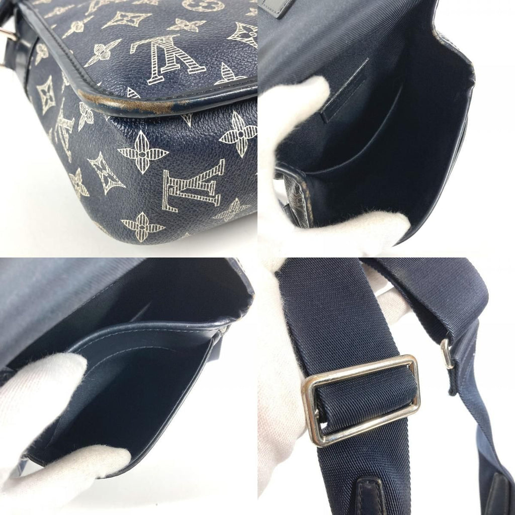 Louis Vuitton Shoulder Bag Messenger BB Monogram Savannah Canvas Navy — view 7